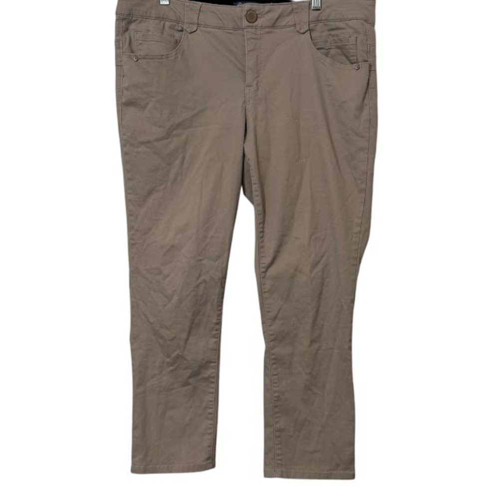 Democracy Ab Technology‎ "Ab"solution Straight Ankle Khaki Chino Pants Plus 18W
